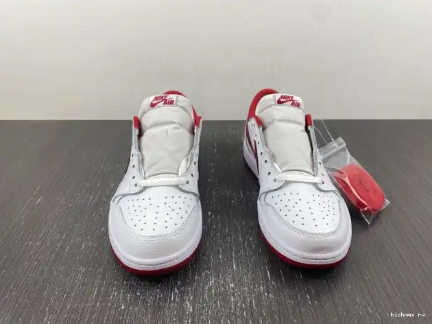 Rep Kickmax Jordan Retro Low Red 1 705329-101 Varsity White 0401